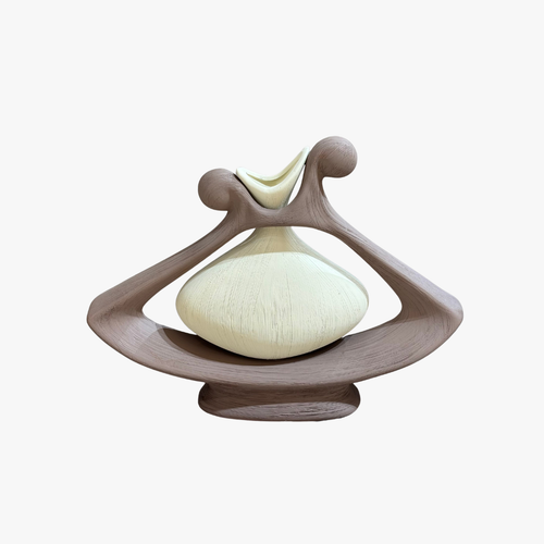 Dune Horizontal Cutout Ceramic Vase