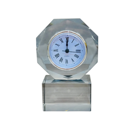 Faceted Crystal Desk Clock