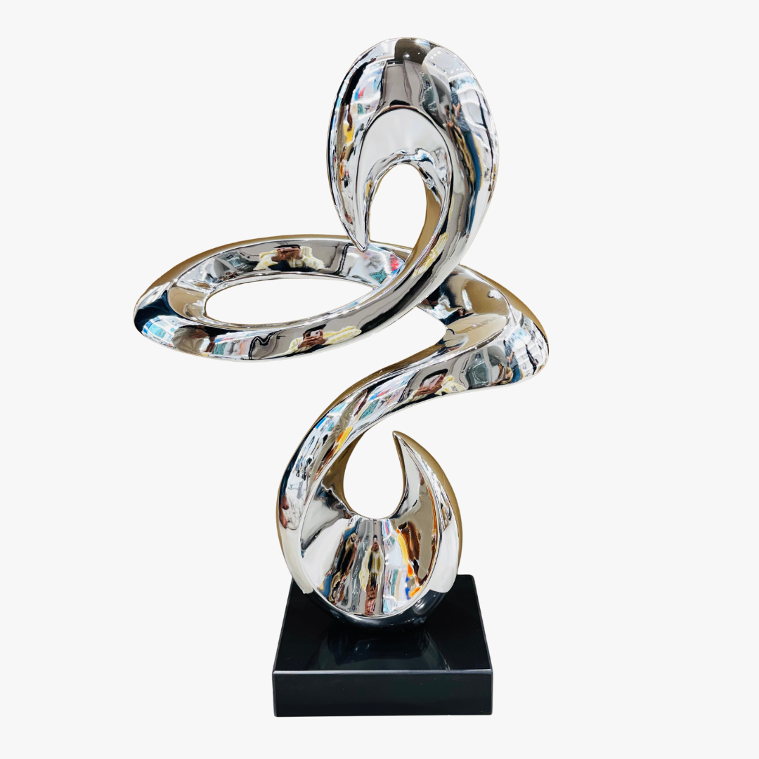 Elegant Infinity Chrome Sculpture