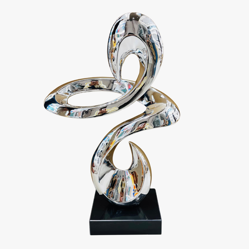 Elegant Infinity Chrome Sculpture