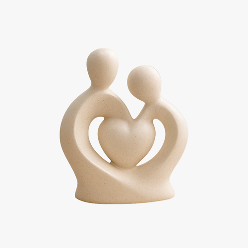 Elegant Devotion Couple Ceramic Statue