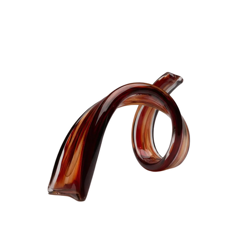 Crimson Infinity Glass Showpiece