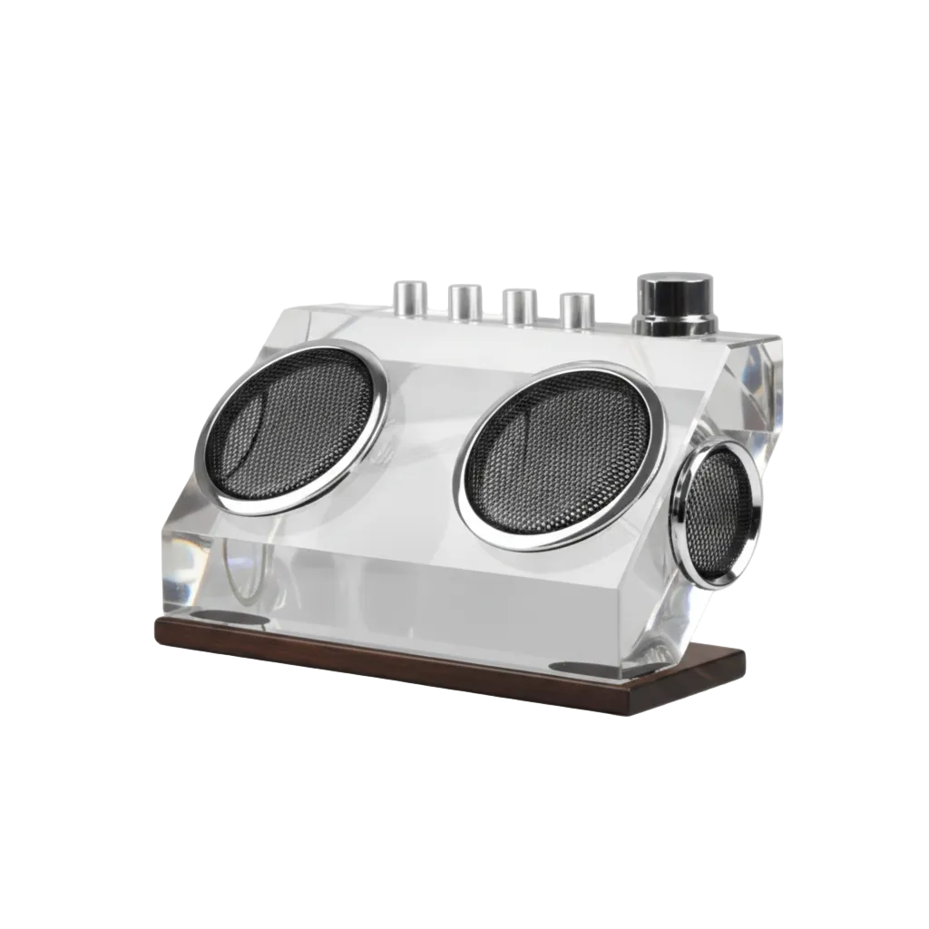 Luxury Crystal Glass Speaker Showpiece