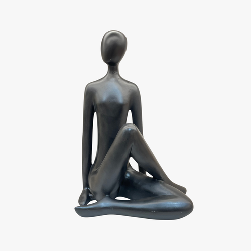 Seated Yogi Abstract Meditating Female Sculpture