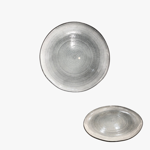 Vortex Smoke Grey Ceramic Dinner Plate 10.5 Inch