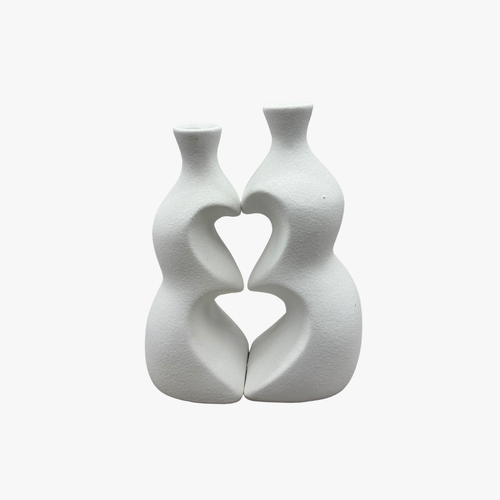Eternal Matte White Nordic Vase Set of 2