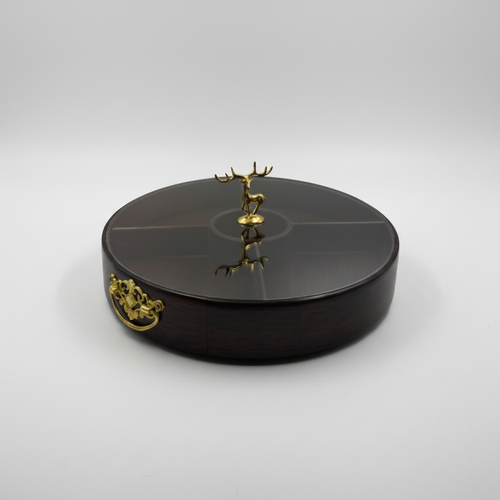 Multi-Compartment Serving Tray with Tinted Lid