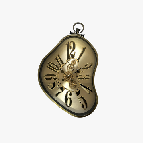 Brushed Gold Steampunk Wall Decor Clock