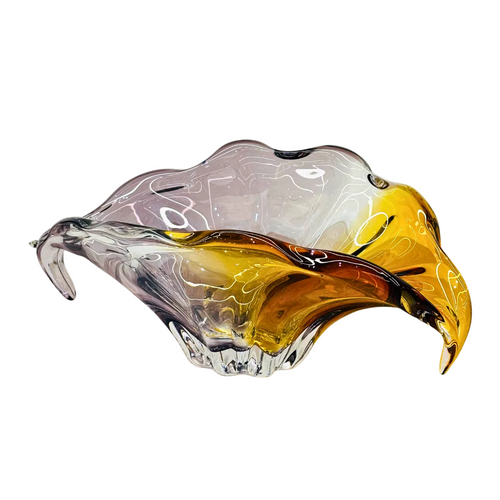 Modern Amber & Smoke Decorative Centerpiece