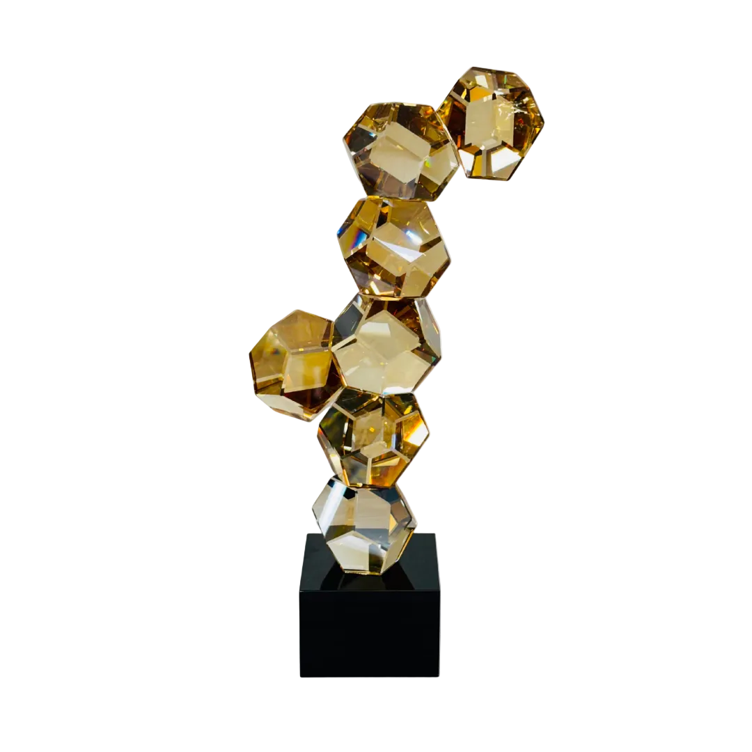 Luxury Geometric Crystal Showpiece