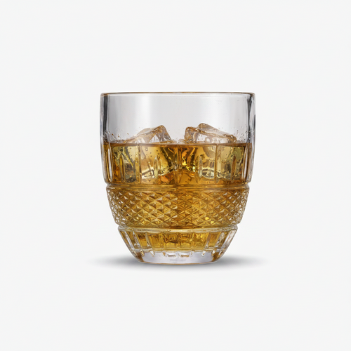 Elegant Diamond Cut Fashioned Glasses Set of 6