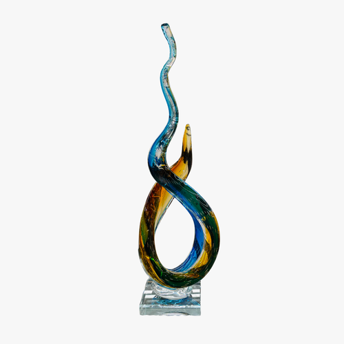 Imperial Glass Abstract Flame Sculpture