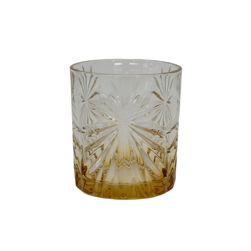 Vintage Sunburst Whiskey Glasses Set of 6