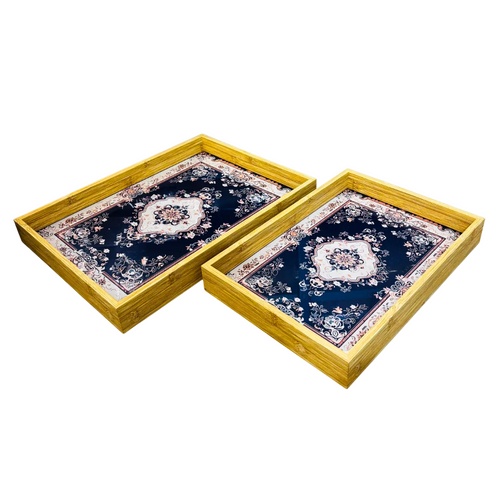 Royal Persian Print Serving Tray Set