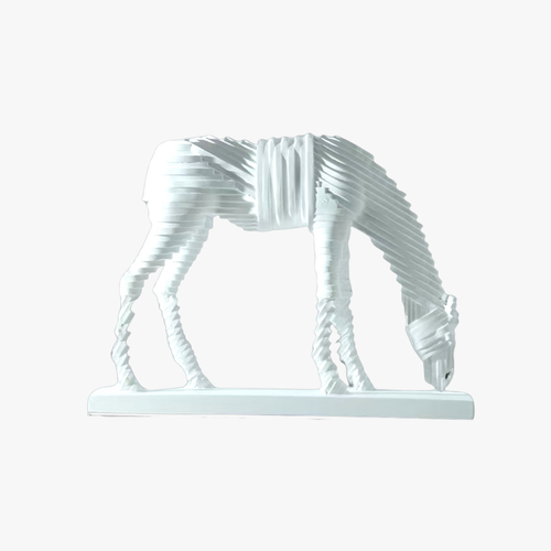 Minimalist Layered Geometric Horse Sculpture