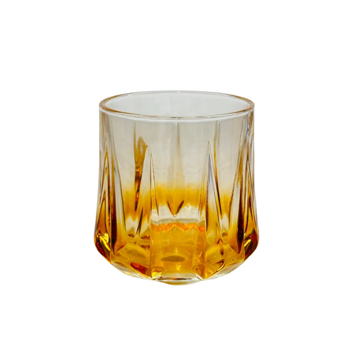 Amber Prism Geometric Glasses Set of 6
