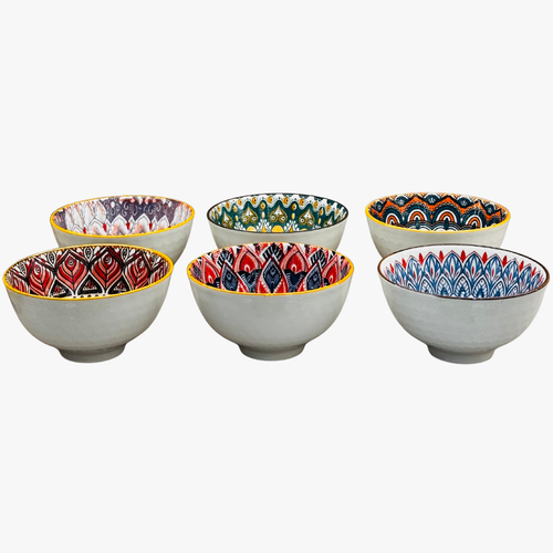 Vibrant Mandala Finish Set of 6 Bowl Set