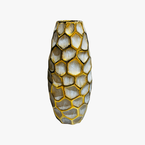 Elegant Elixir Honeycomb Textured Vase