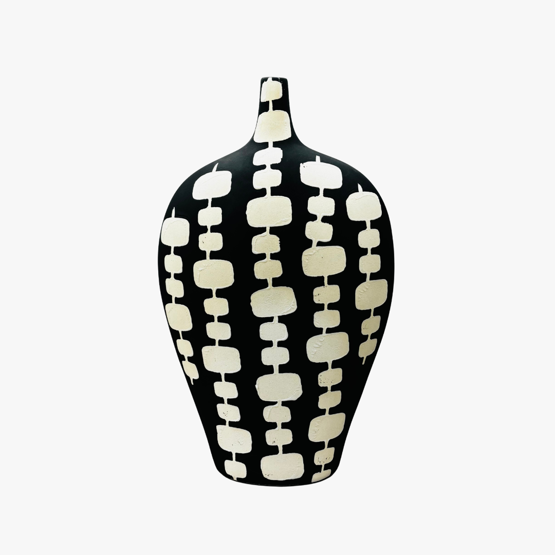 Modern Geometric Dotted Ceramic Vase