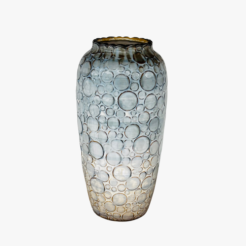 Coastal Blue Bubbled Textured Vase