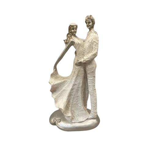 Silver Graceful Couple Figurine