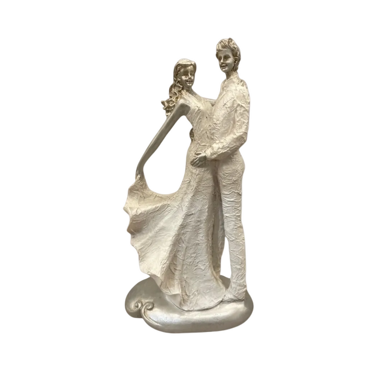 Silver Graceful Couple Figurine