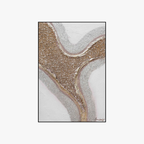 Gilded Geode Vein 3D Abstract Canvas Art