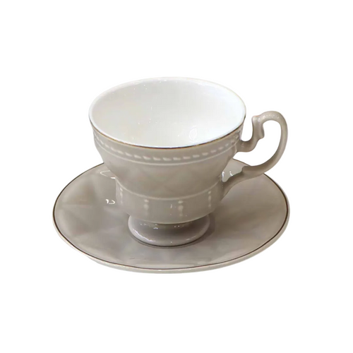Modern Bistro Cup & Saucer Set 12 Piece