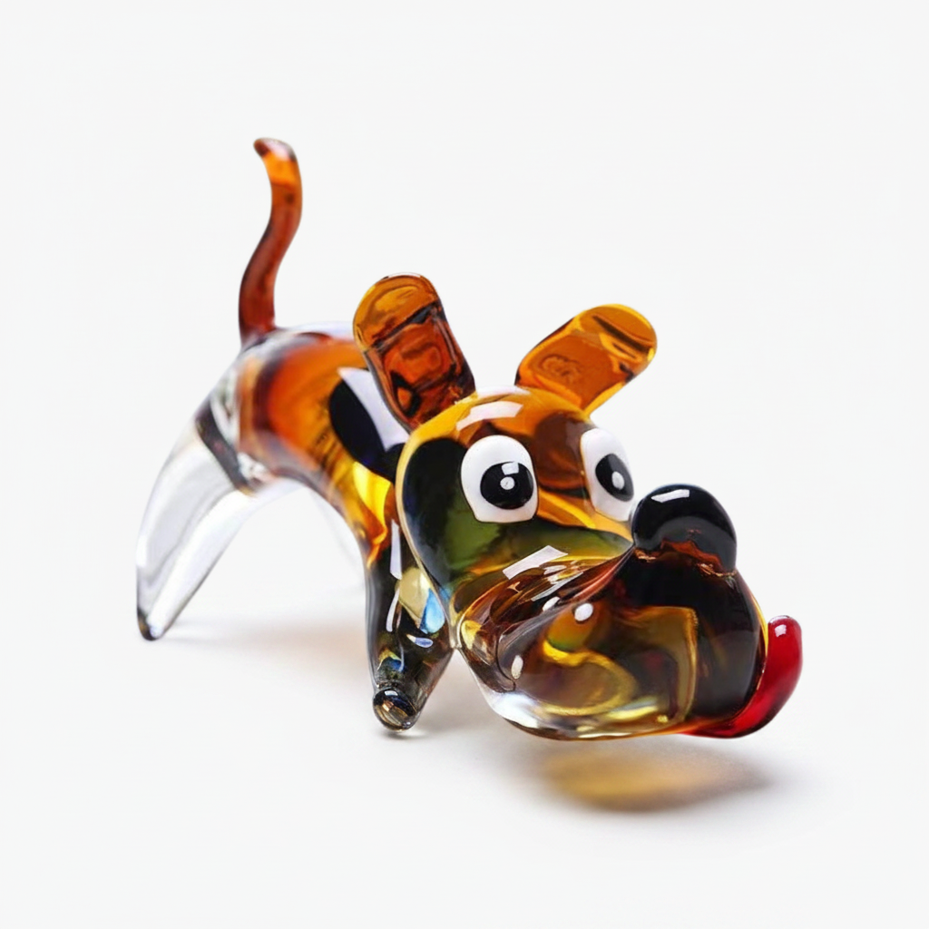 Modern Crystal Glass Dog Showpiece