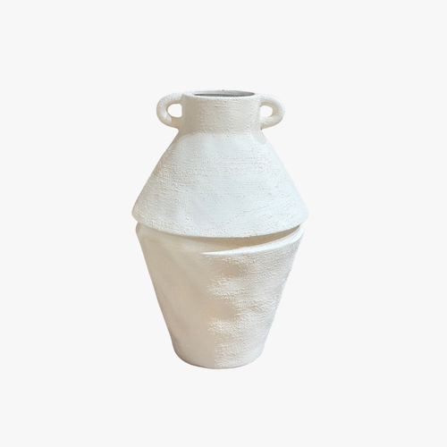 Elegant Cascade Swirl Accent Vase