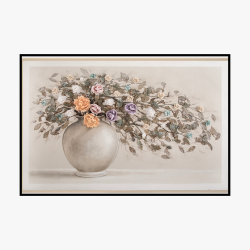 Pastel Rose Still Life Framed Wall Art