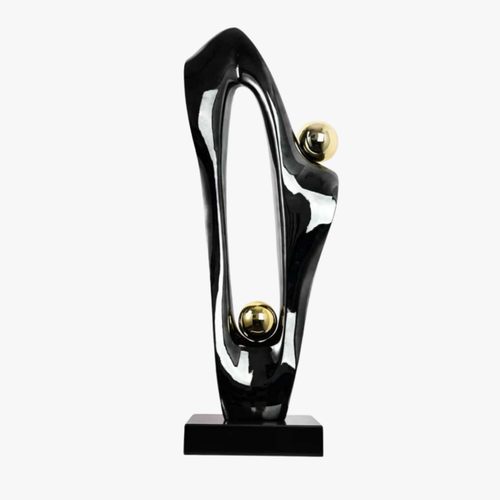 Modern Black & Gold Pinball Sculpture