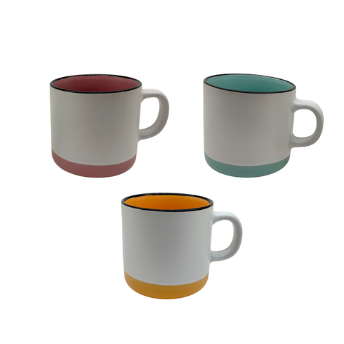 Modern Pop-Color Ceramic Coffee Mugs