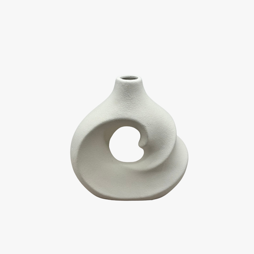 Sculptural Abstract Swirl Vase