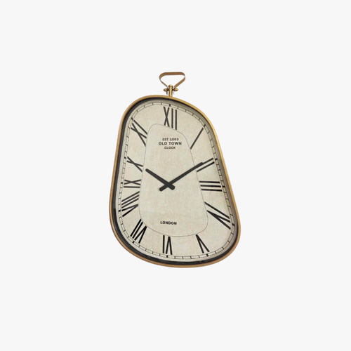 Elegant Gold Asymmetric Melting Wall Clock