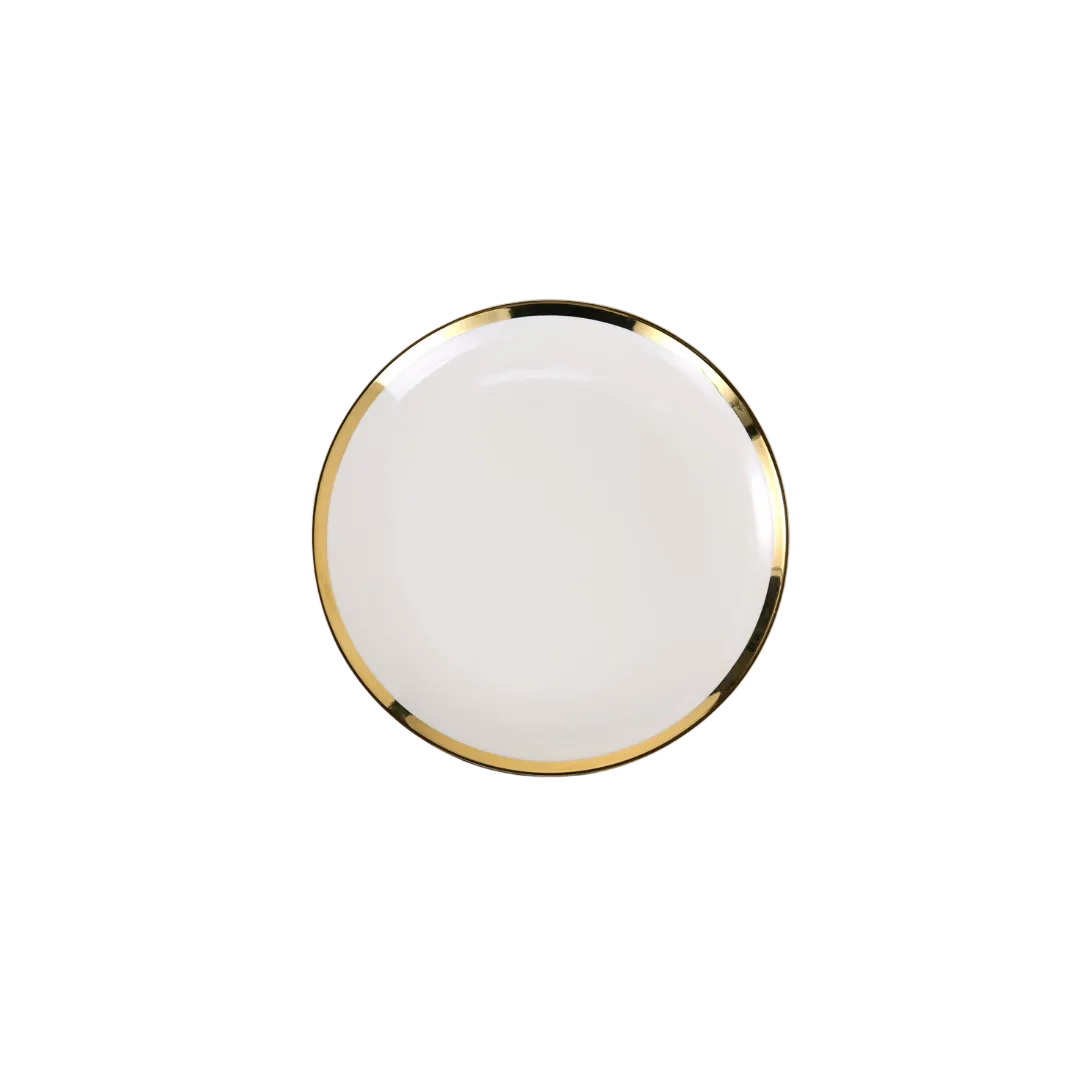 Luxury White & Gold Plate Set – 4 Pieces