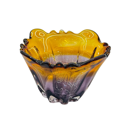 Modern Amber & Smoky Purple Artistic Centerpiece