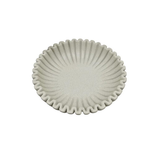 Elegant Ruffled Ceramic Decorative Bowl