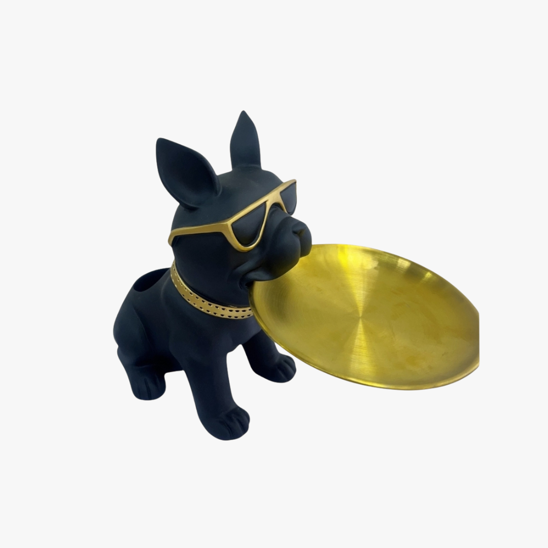 Elegant French Bulldog Decorative Valet Tray