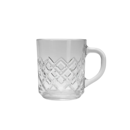 Elegant Diamond Cut Glasses Set of 6