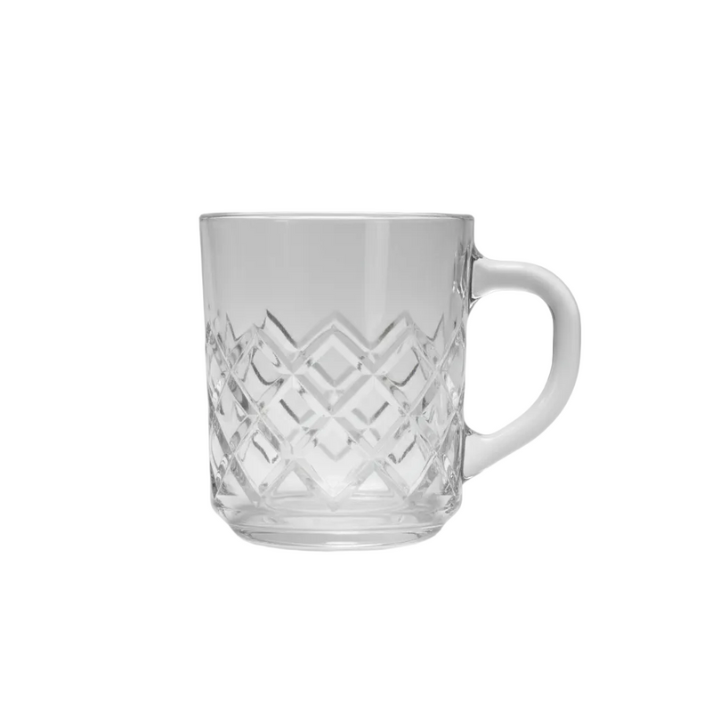 Elegant Diamond Cut Glasses Set of 6