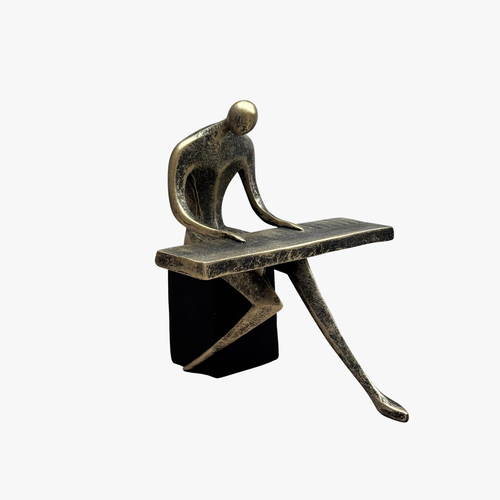 The Pianist Abstract Bronze Figurine