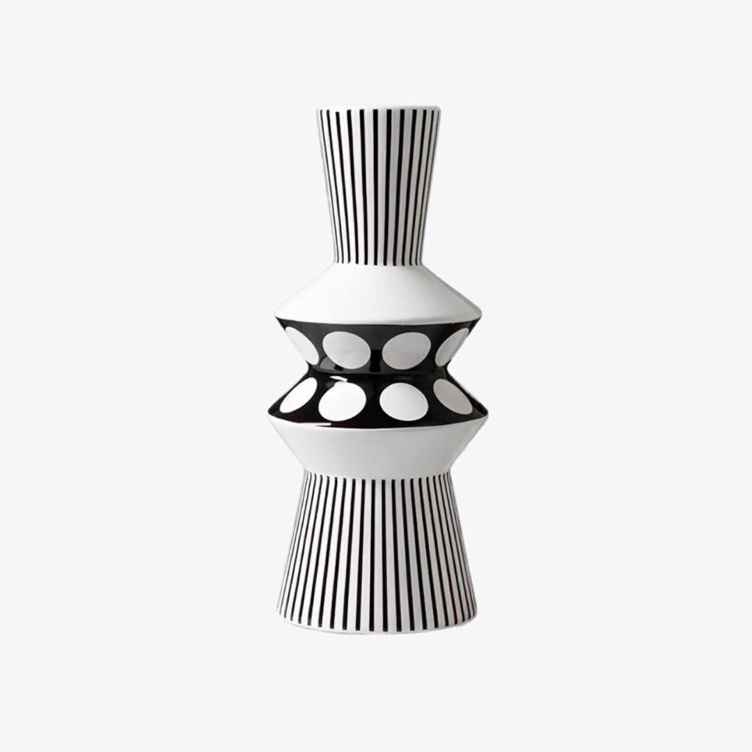 Monochrome Optical Geometric Vase