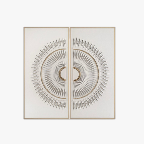 Large Geometric Mandala Wall Art Set of 2