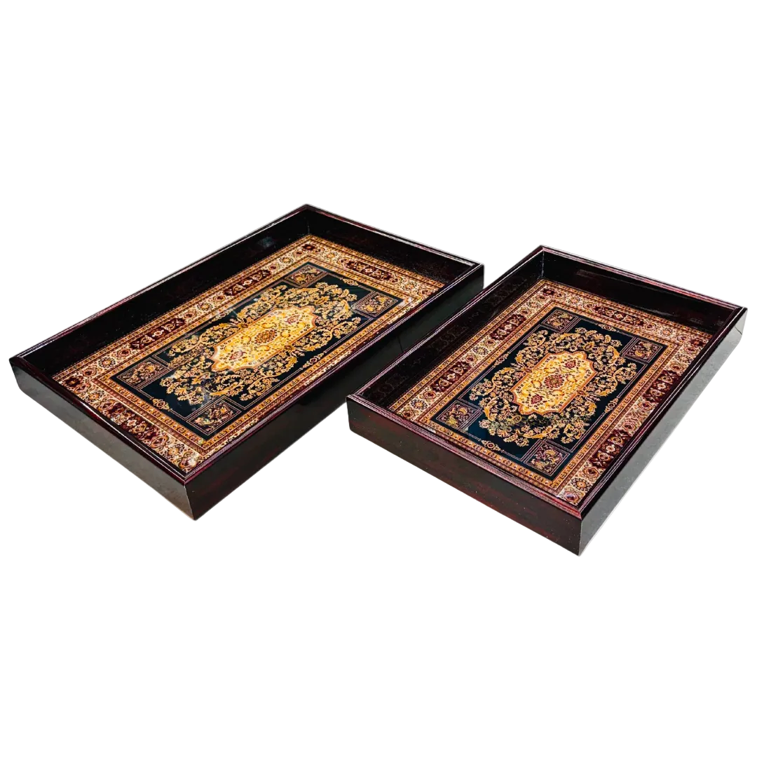 Luxury Iranian Heritage Serving Tray Set
