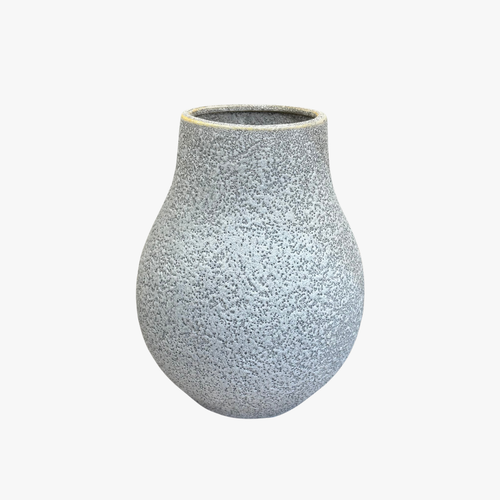 Minimalist Volcanic Finish Bulbous Vase