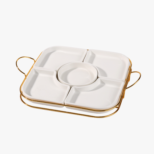 Luxurious 5-Compartment Serving Tray