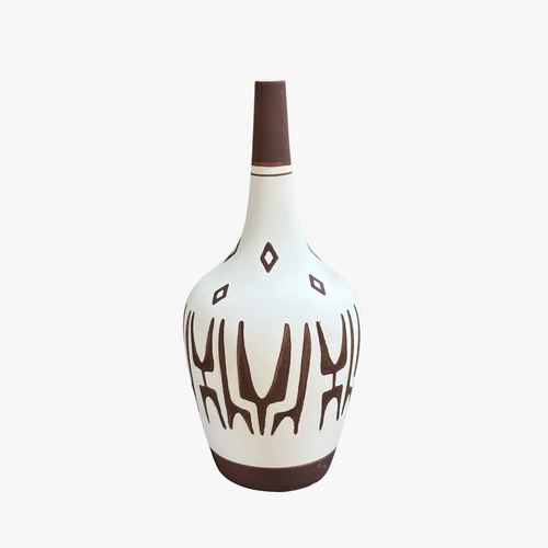 Modern Tribal Textured Bottle Vase
