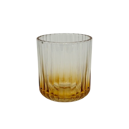 Elegant Vertical Ribbed Glass Set of 6