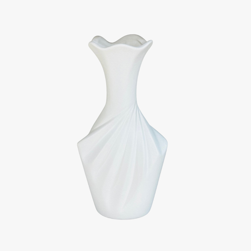 Modern White Swirl Ceramic Vase